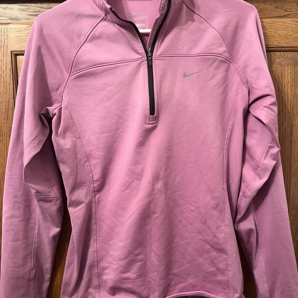 Nike Mauve Quarter-Zip Top
